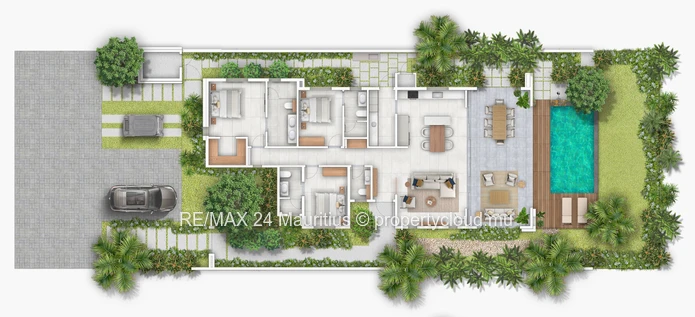 Type A Villa – Off-plan residential project in Azuri, East Coast of Mauritius