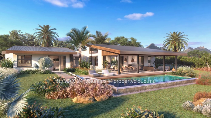 Luxurious Tropical Living in Tamarin: Exquisite 4-Bedroom Villa in Ekô Savannah Resort