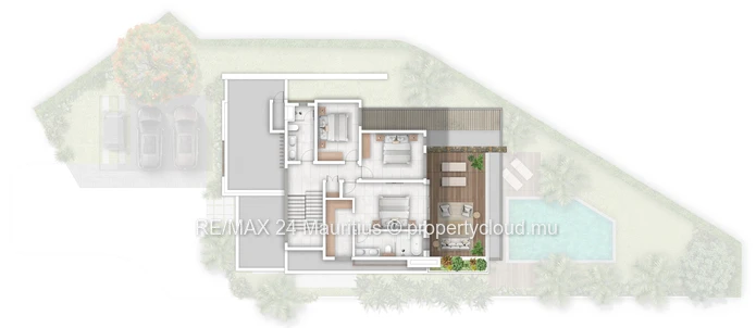 This spacious villa offers a built area of 322.33 m², with elegant and well-designed living spaces