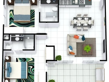 Appartement de 2 Chambres