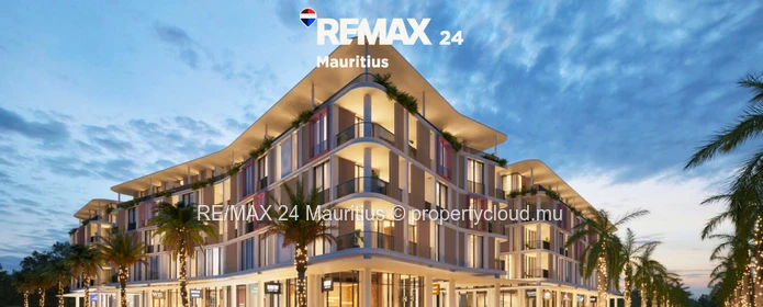 Modern 1-bedroom apartments (64–65 m² with balcony) located in the heart of Mont Choisy,