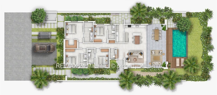 Type A Villa – Off-plan residential project in Azuri, East Coast of Mauritius