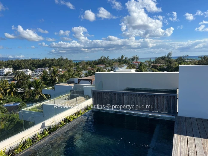 Stunning Two Bedroom Apartment with Private Rooftop Pool in Pointe aux Cannonier!