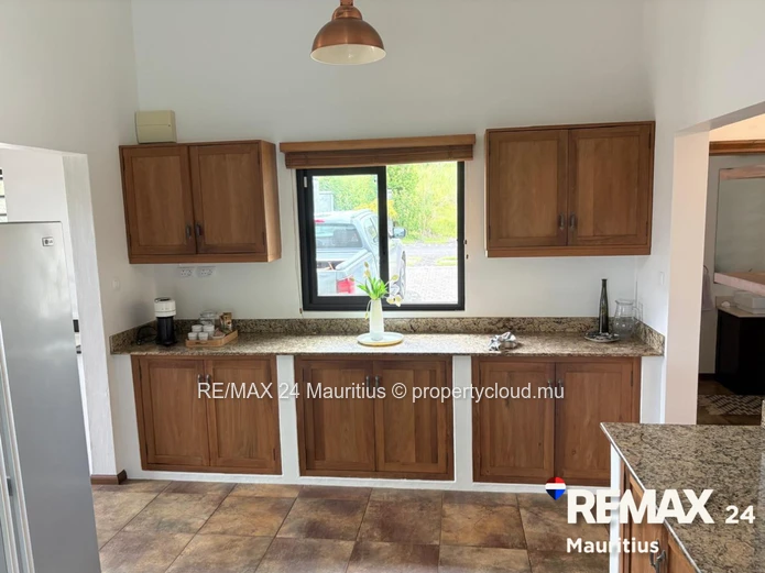 Semi-furnished family home in a secured residence in the North of Mauritius.