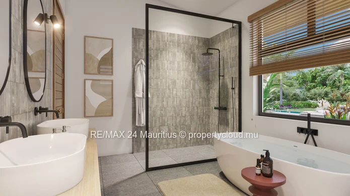 Discover Resort-Style Luxury: Exquisite 3-Bedroom Villa with Stunning Mountain Views in Tamarin